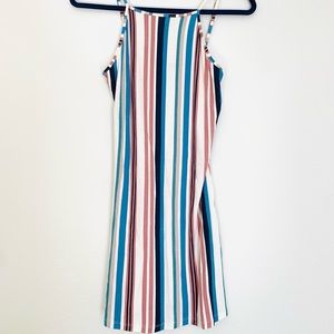 Multicolored stripped mini dress